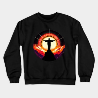 Christ the Redeemer Jesus Rio de Janeiro Design Crewneck Sweatshirt